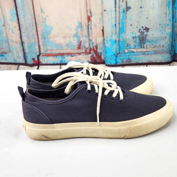 Everlane The Forever Sneaker Blue Canvas Sneakers - Picture 2 of 8